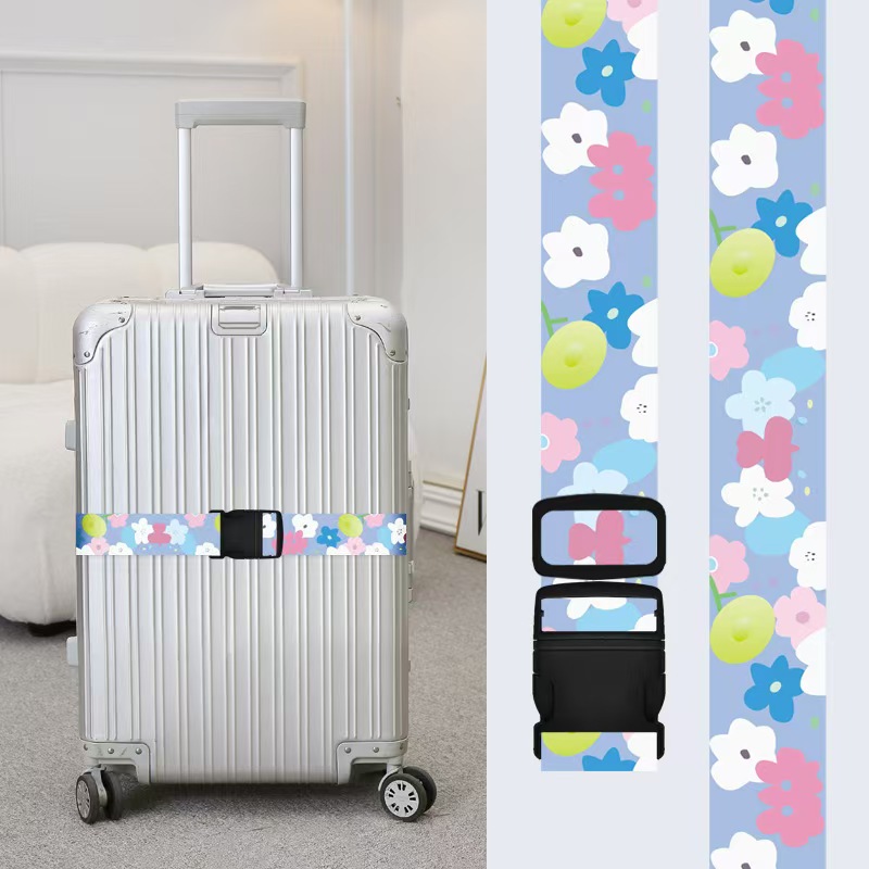 Custom Logo Branded Polyester Luggage Strap
