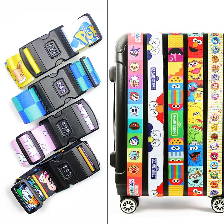 Custom Airplane Pattern Printed Luggage Belt6