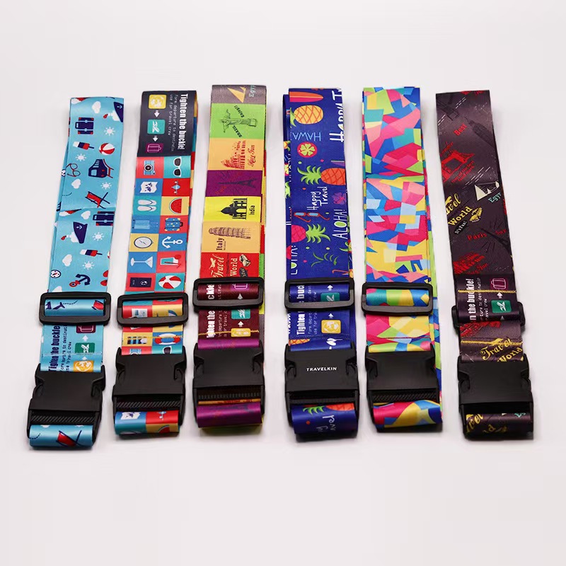 Custom Airplane Pattern Printed Luggage Belt7